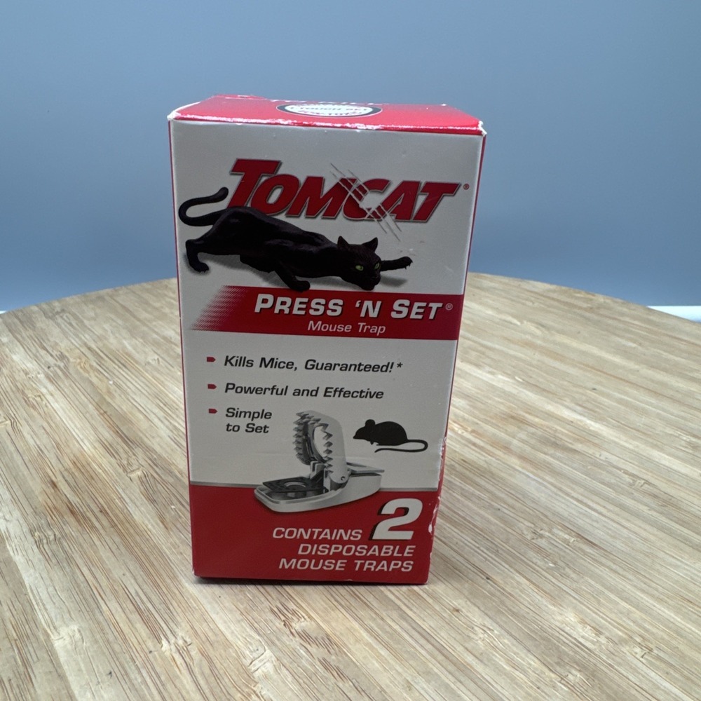 Tomcat Press 'N Set Mouse Traps Disposable In/Outdoor Traps New